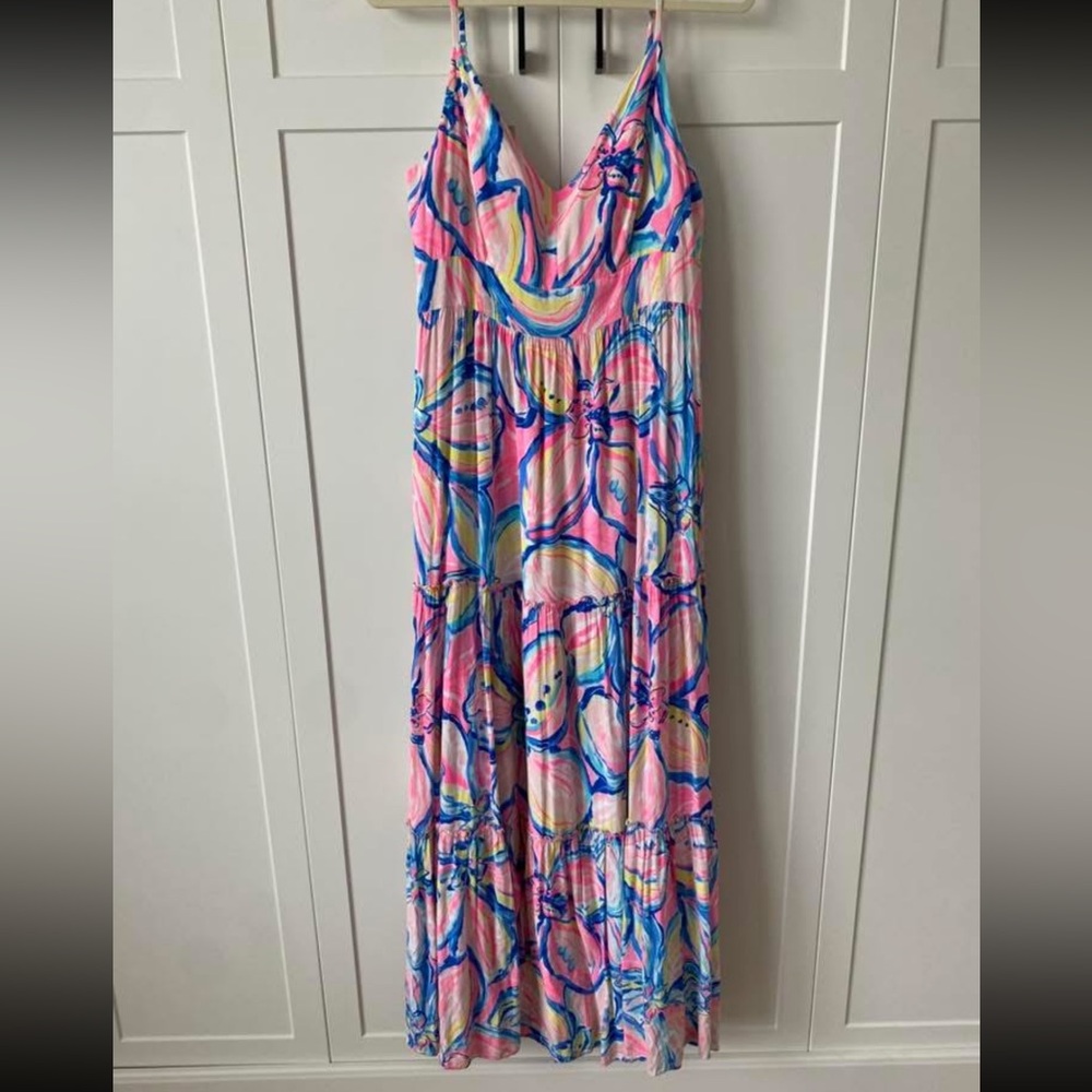 Melody Maxi Dress in Pink Sunset The Sunny Side size 10